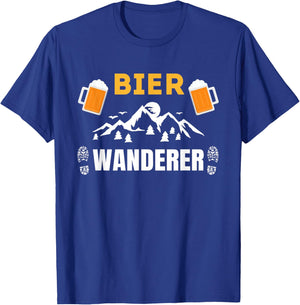 Bierwanderer Berge Wandern und Bier Einkehren Bierwanderung T-Shirt - T-Shirt | Royal