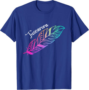 Indigenous Feather Native American Tuscarora Tribe T-Shirt - T-Shirt | Royal