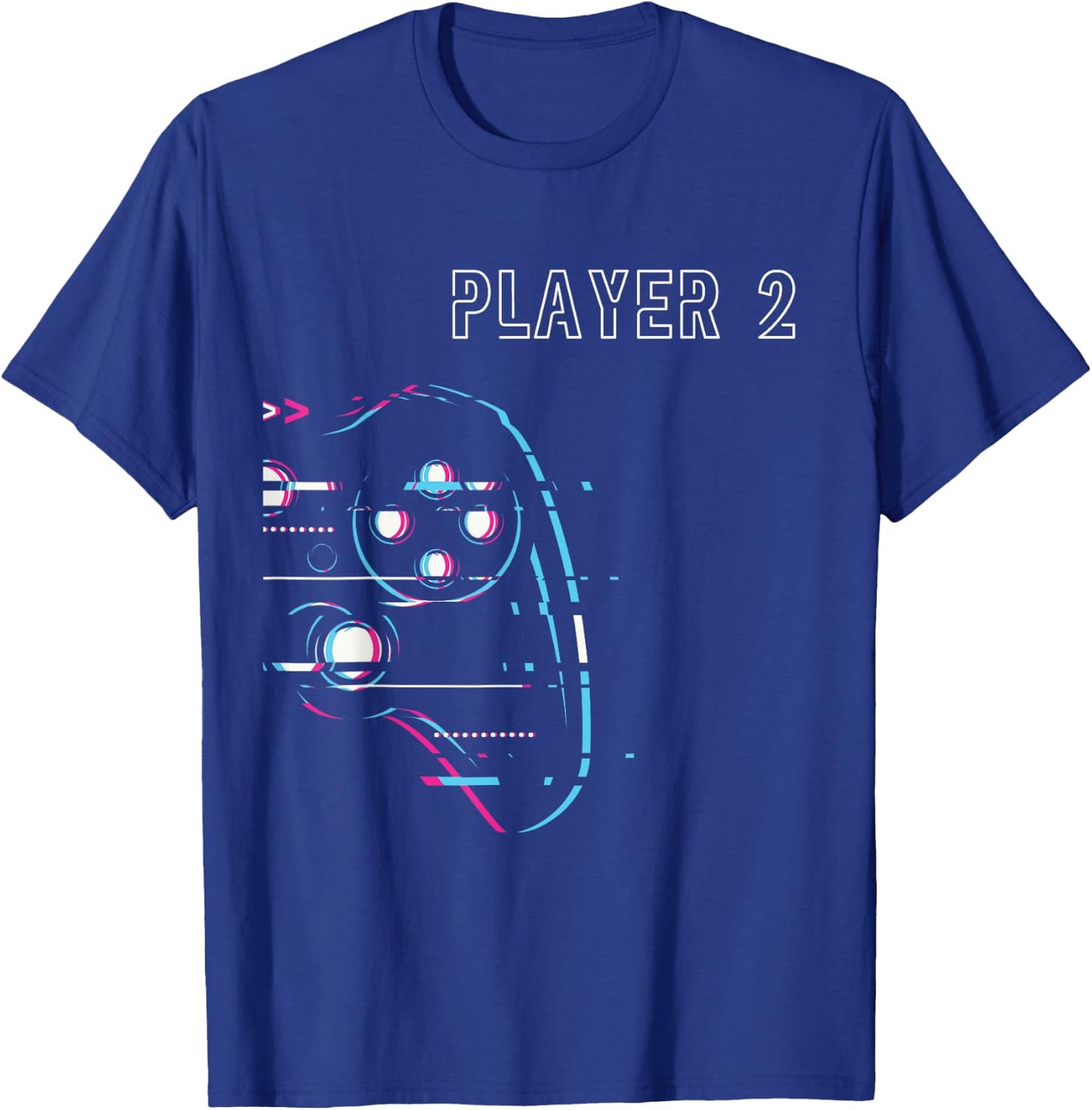 Gamer Couple - Player 1 Player 2 - Gamer Team T-Shirt - T-Shirt | Royal