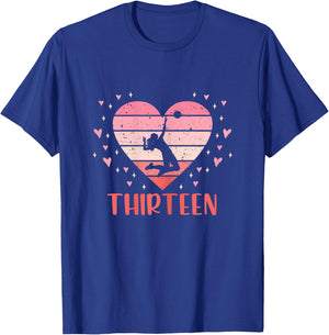 13 Year Old Cute Volleyball Birthday Girl 13th B-day T-Shirt - T-Shirt | Royal