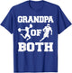 Grandpa Of Both Funny Football and Cheer Grandpa T-Shirt - T-Shirt | Royal