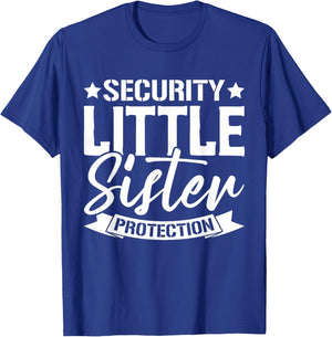 Big Brother Siblings Security Little Sister Protection Squad T-Shirt - T-Shirt | Royal