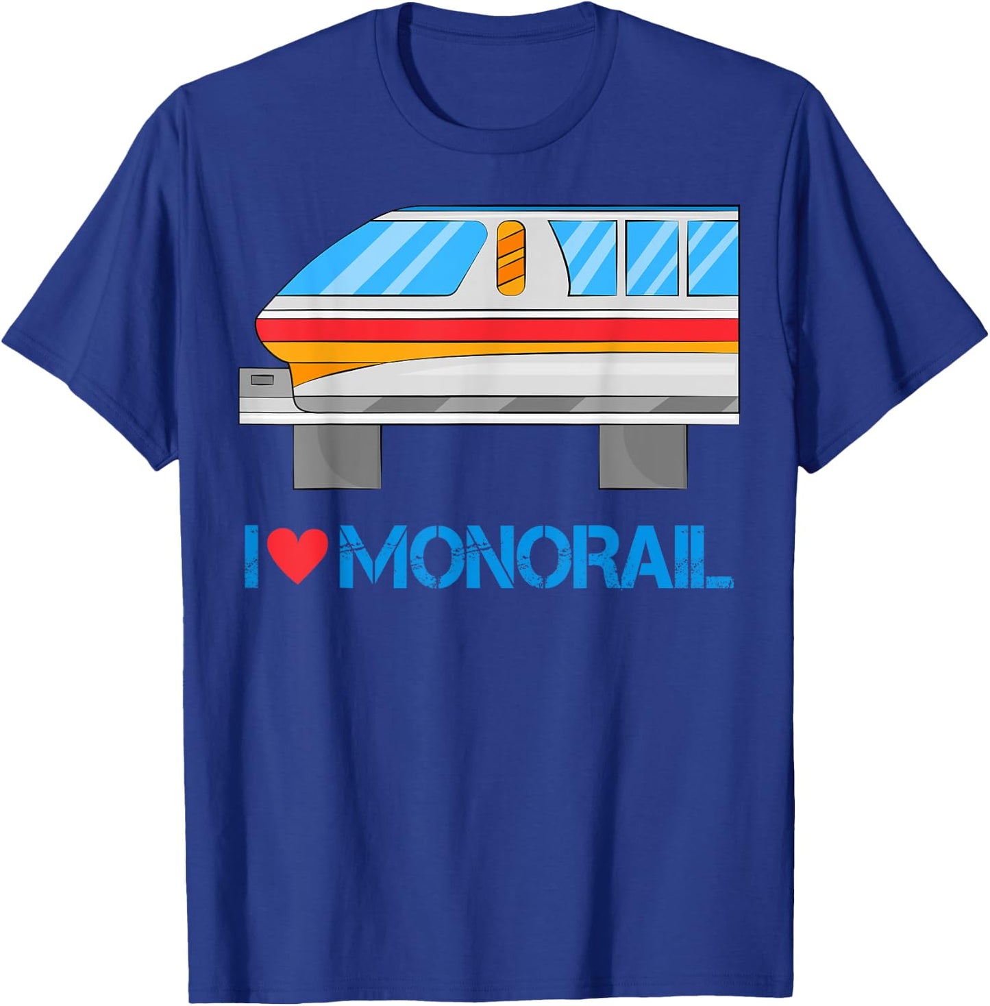Vehicle Monorail T Shirt. Public Transportation People Mover T-Shirt - T-Shirt | Royal