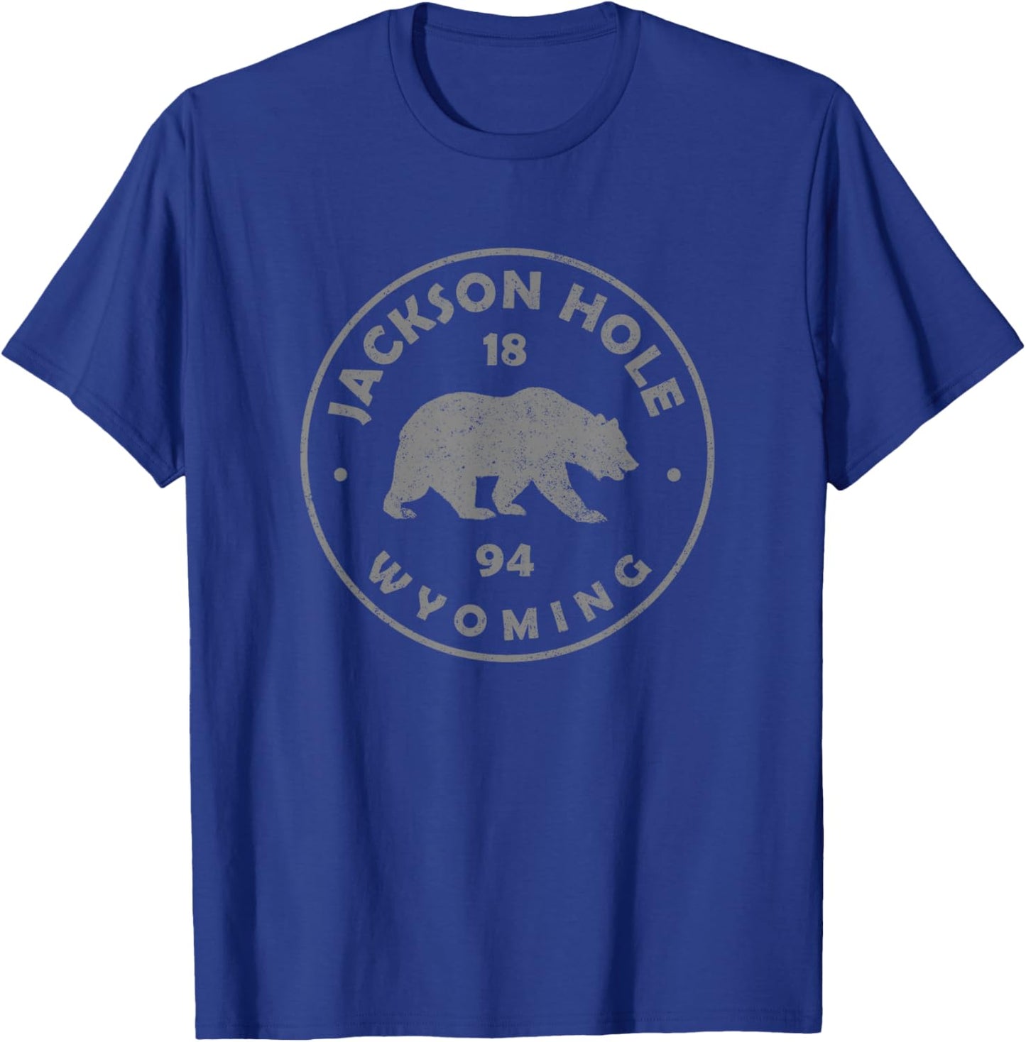 Retro Jackson Hole Wyoming Bear Vintage Boys Souvenir T-Shirt - T-Shirt | Royal