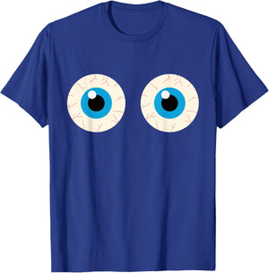 Boob Eyes Funny Halloween Boobie Adult Humor Simple Costume T-Shirt - T-Shirt | Royal