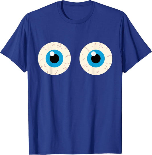 Boob Eyes Funny Halloween Boobie Adult Humor Simple Costume T-Shirt - T-Shirt | Royal