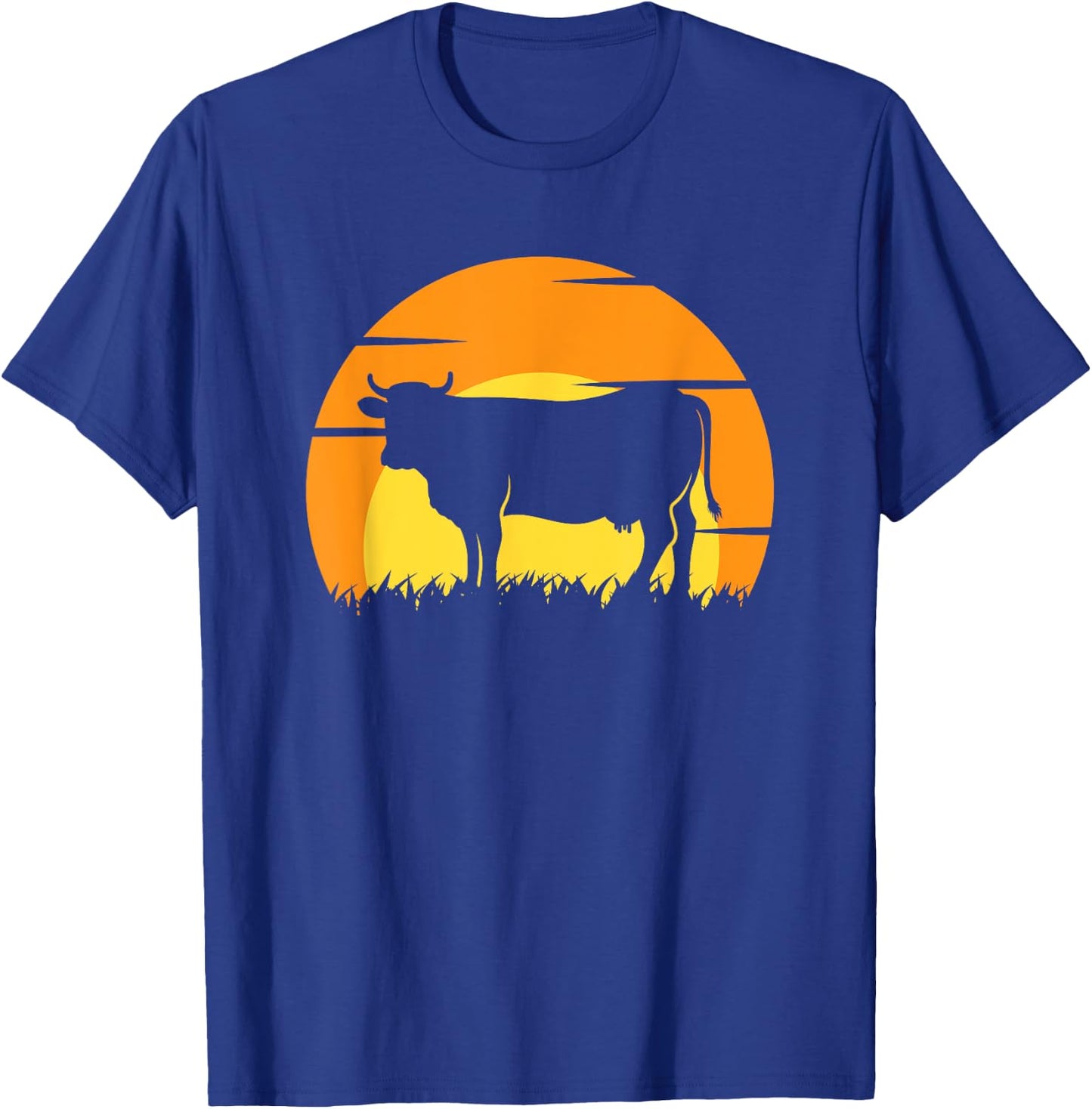 Cow Retro T-Shirt - T-Shirt | Royal