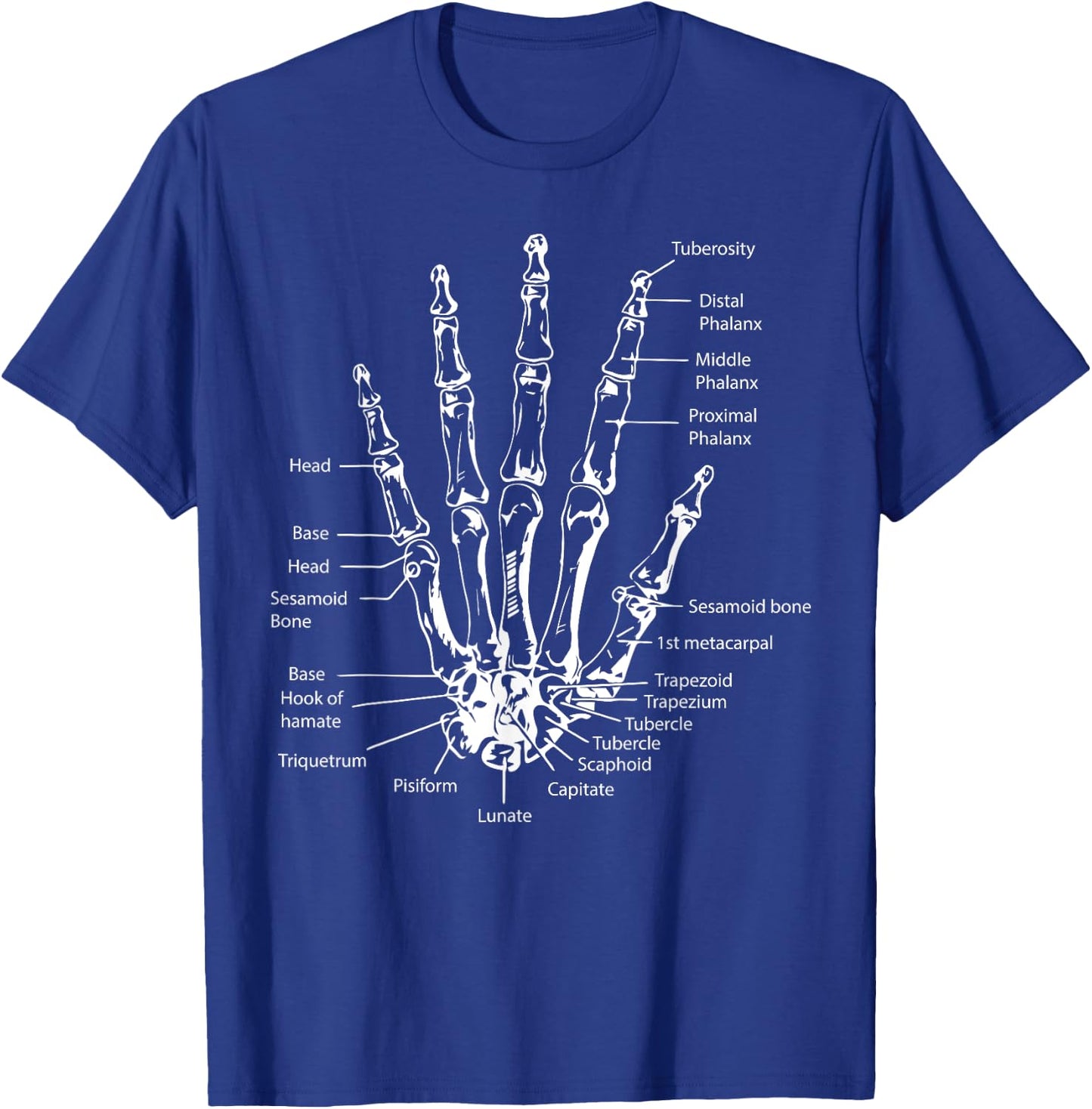 Human Hand Anatomy Shirt Christmas Gift Physician T-Shirt - T-Shirt | Royal