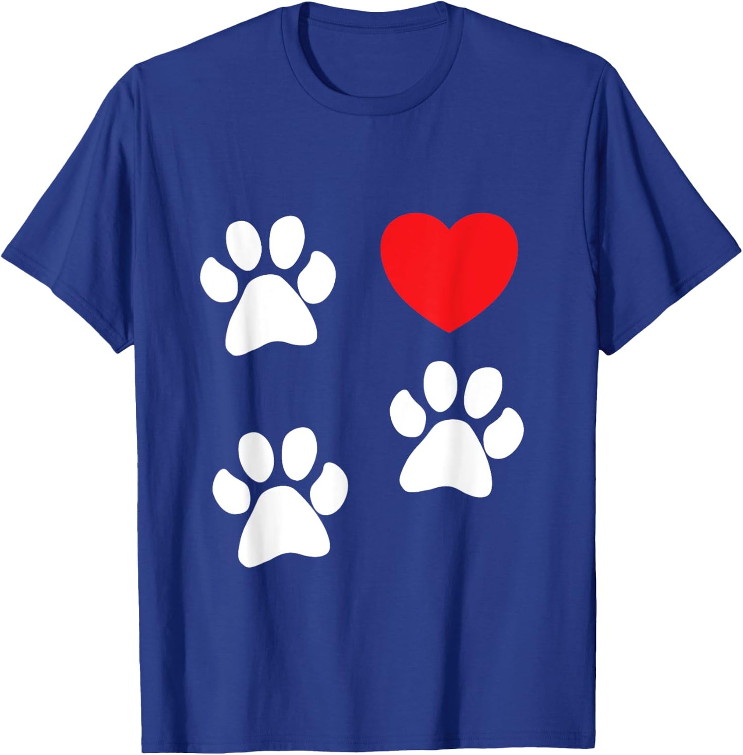 Tripod print 3-Legged Dog Amputee Love Paws Heart T-Shirt - T-Shirt | Royal