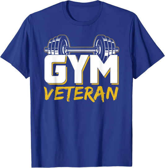 Gym Veteran Train Workout Fitness Training T-Shirt - T-Shirt | Royal