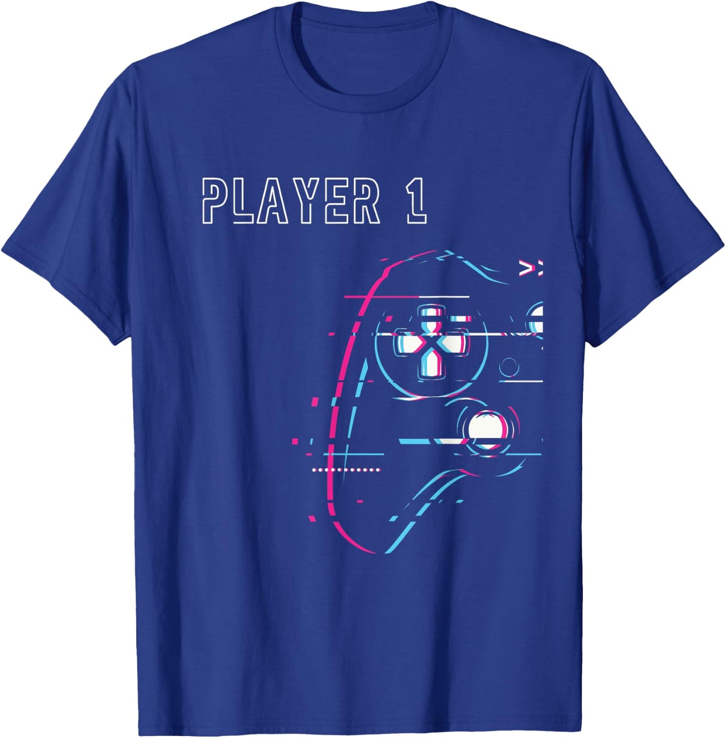 Gamer Couple - Player 1 Player 2 - Gamer Team T-Shirt - T-Shirt | Royal