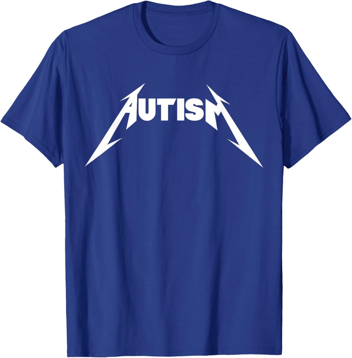 Funny Design Autism Skeleton Meme Metal Rock Women T-Shirt - T-Shirt | Royal