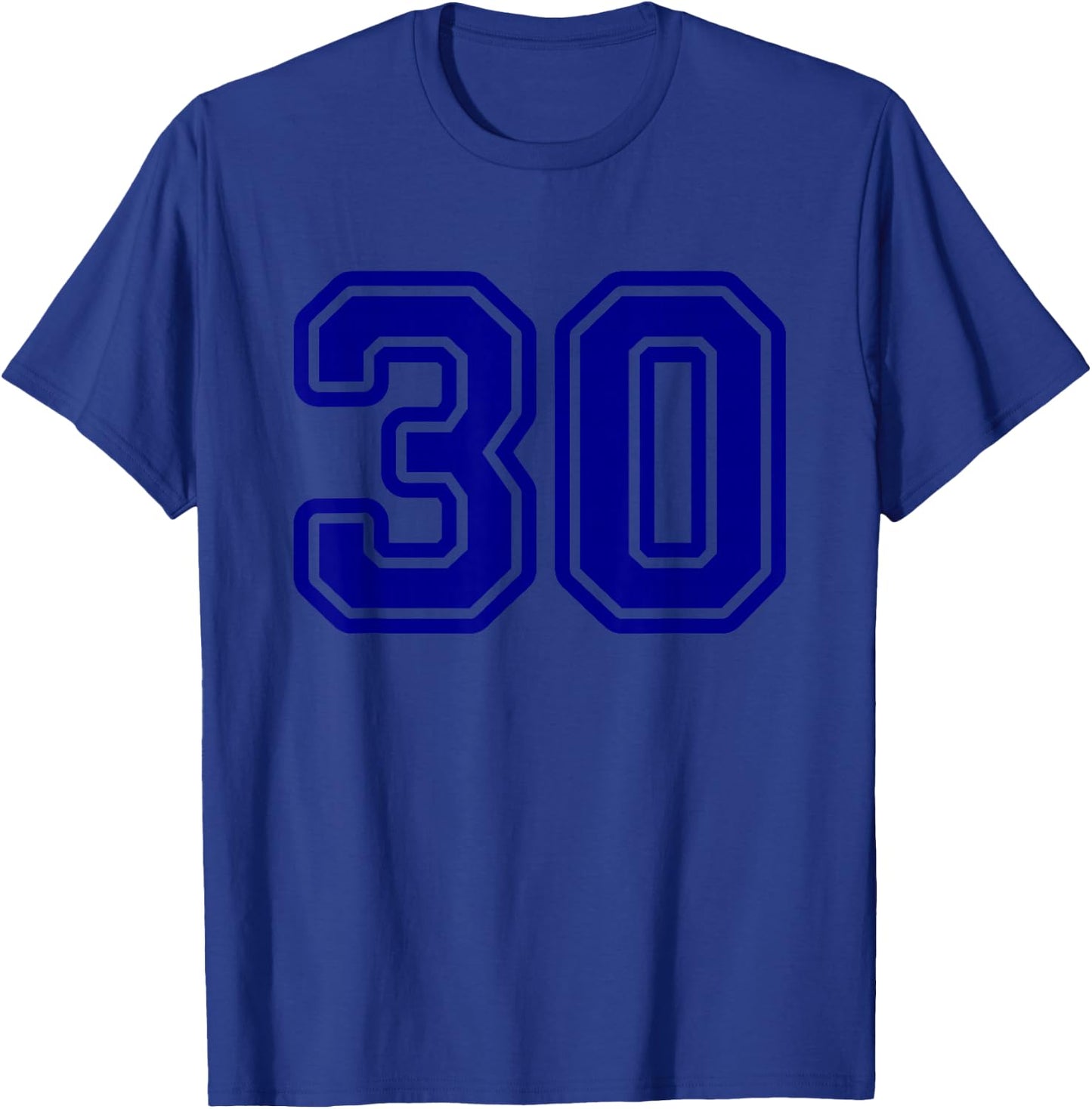 Number #30 Blue Favourite Number 30 T-Shirt - T-Shirt | Royal