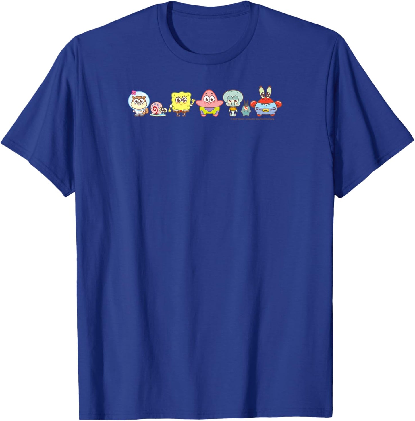 Spongebob Squarepants - Bikini Bottom Cute Characters T-Shirt - T-Shirt | Royal
