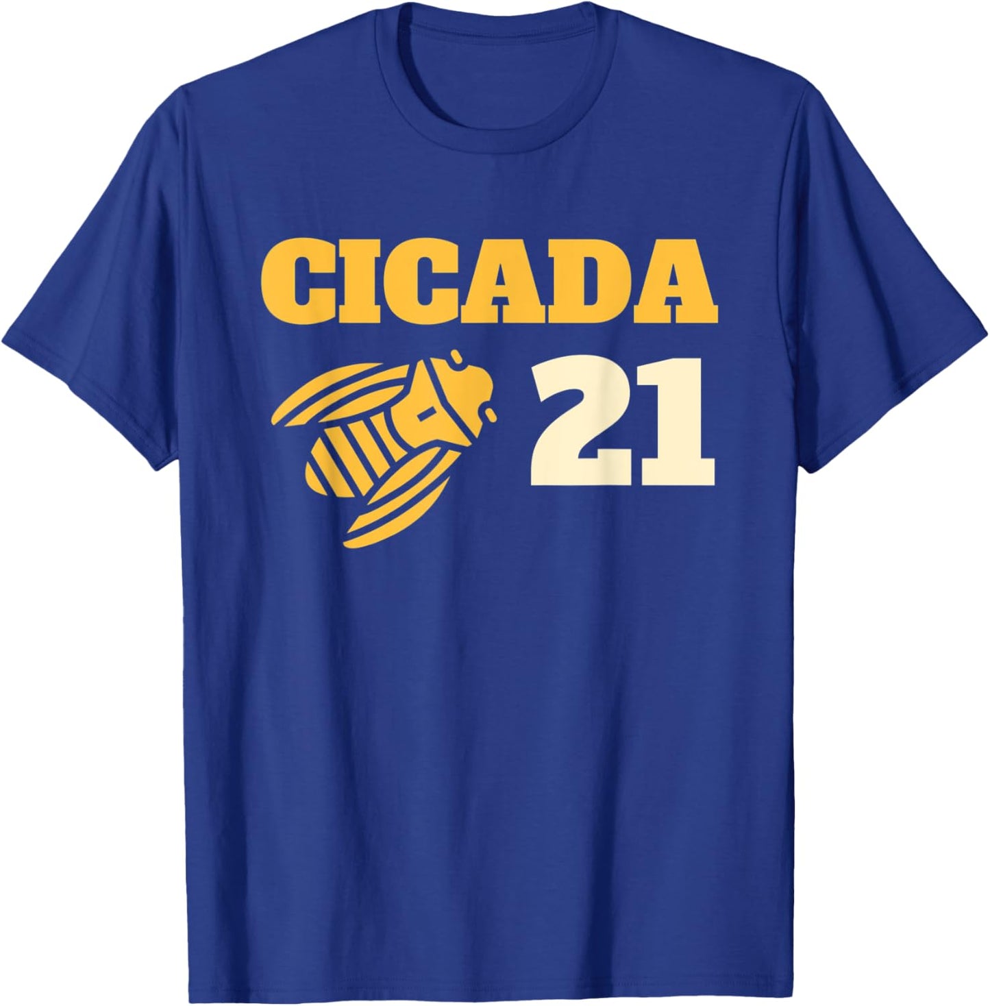 Cicada 21 Bug Lover Simple Graphic Entomologist T-Shirt - T-Shirt | Royal
