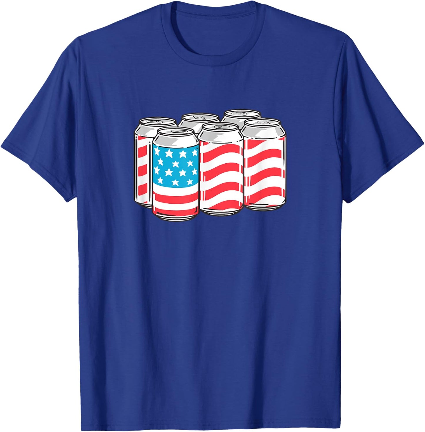 AmeriCan Funny 4th of July Beer Patriotic USA Flag Pride Women Men T-Shirt - T-Shirt | Royal
