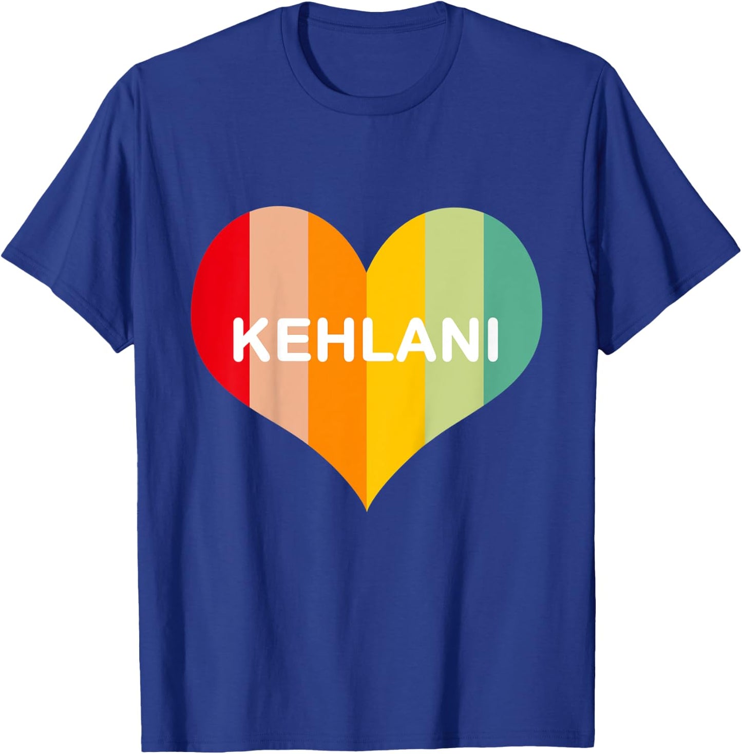 Kids Girls Kehlani Name Heart | Retro Vintage T-Shirt - T-Shirt | Royal