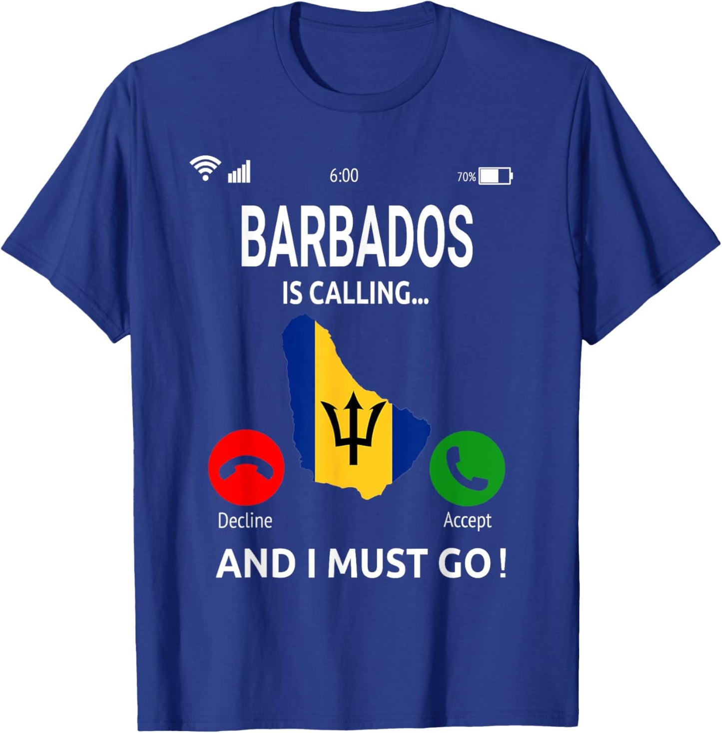 Barbados Is Calling Barbados Flag Vacation Barbados T-Shirt - T-Shirt | Royal