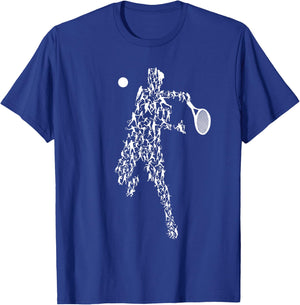 Tennis Positions Player Balls Funny Racket Game Outfit T-Shirt - T-Shirt | Royal