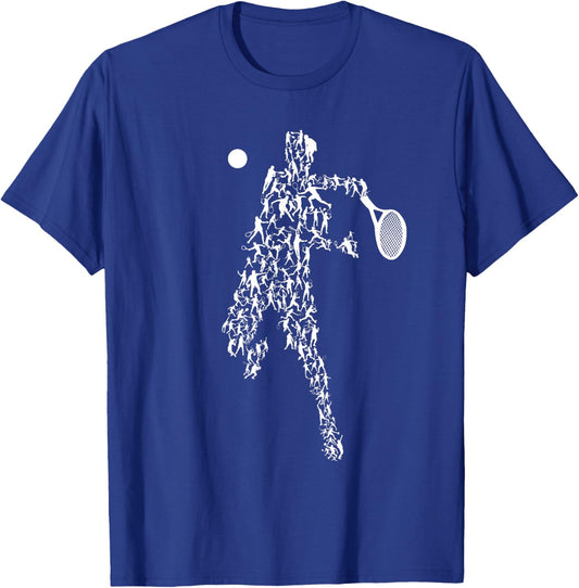 Tennis Positions Player Balls Funny Racket Game Outfit T-Shirt - T-Shirt | Royal