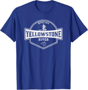 Yellowstone River Montana Fly Fishing T-Shirt - T-Shirt | Royal