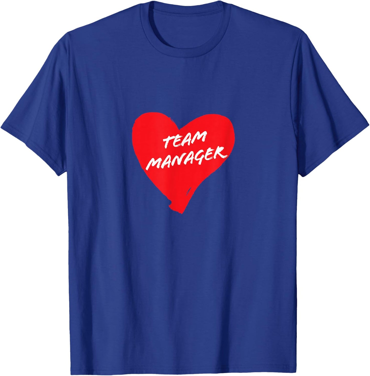 Team Manager, Heart Graphic T-Shirt - T-Shirt | Royal