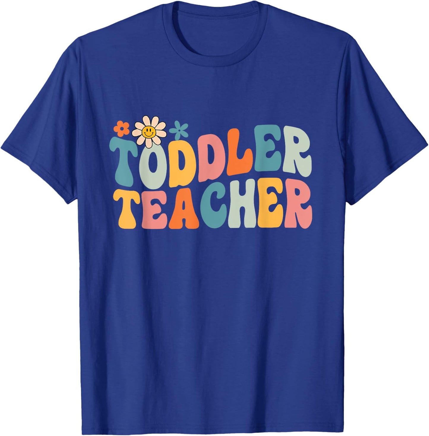 Groovy Toddler Teacher Appreciation Back To School Women Girls Kids T-Shirt - T-Shirt | Royal