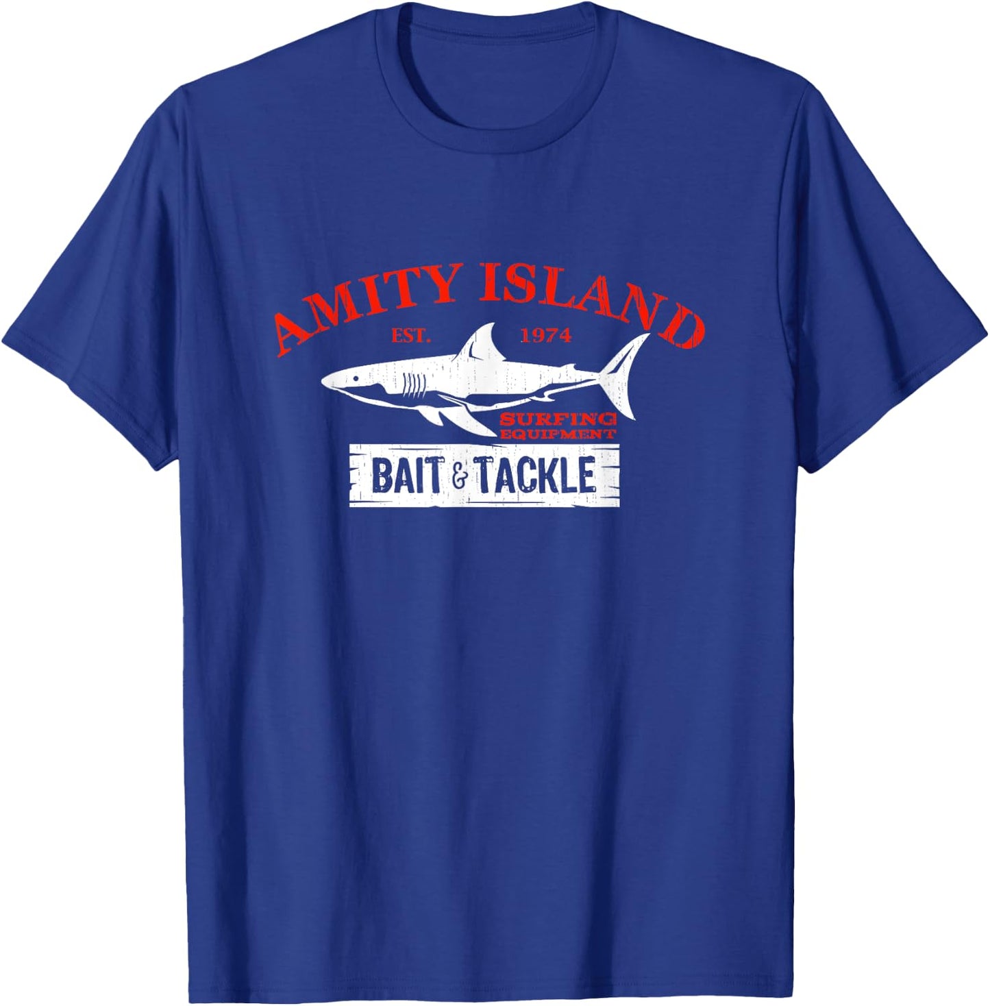 Amity Island Bait and Tackle Retro Fishing T-Shirt - T-Shirt | Royal