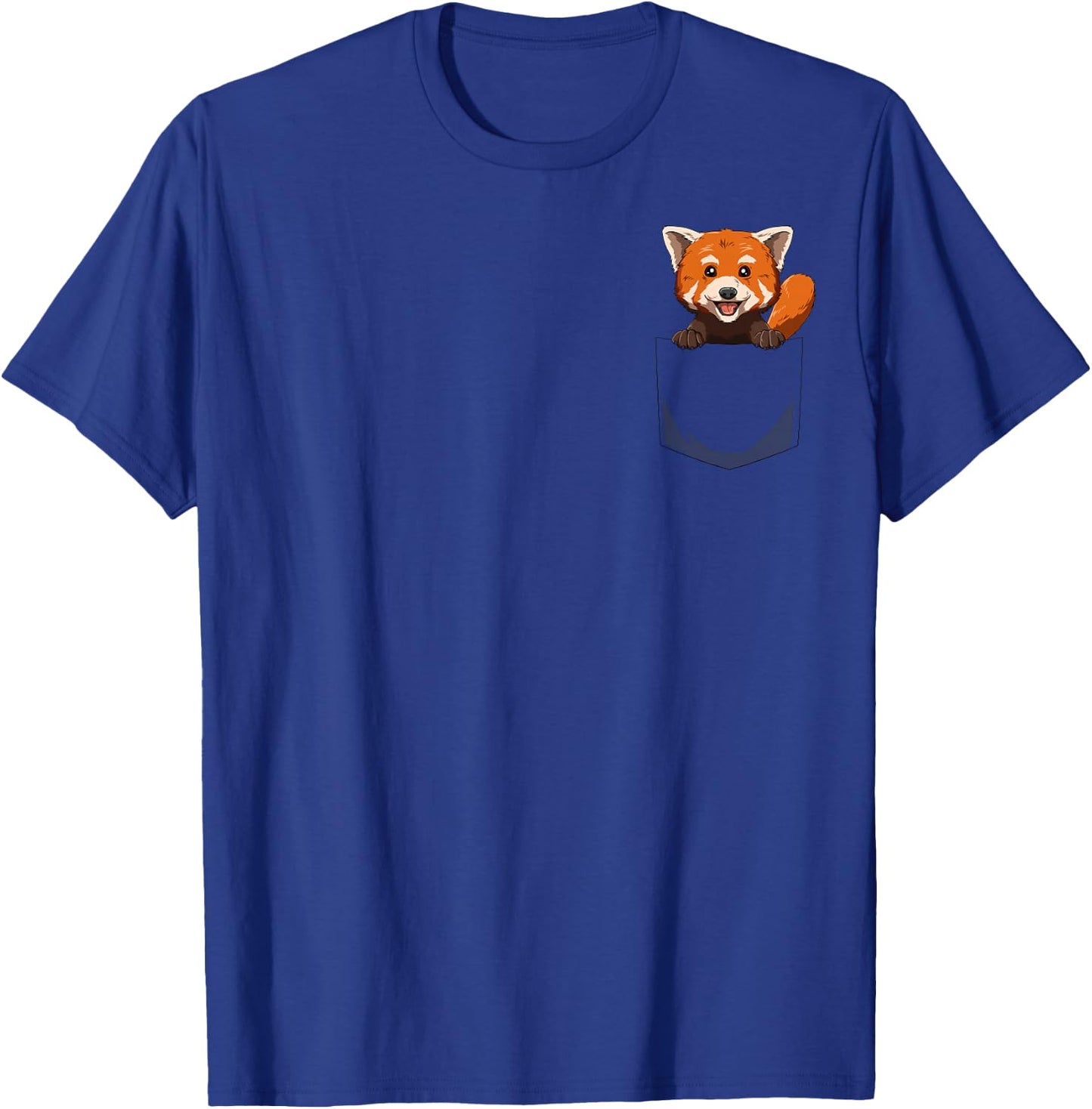 Red Panda Pocket Red Panda Peeking Out Pocket Red Panda T-Shirt - T-Shirt | Royal