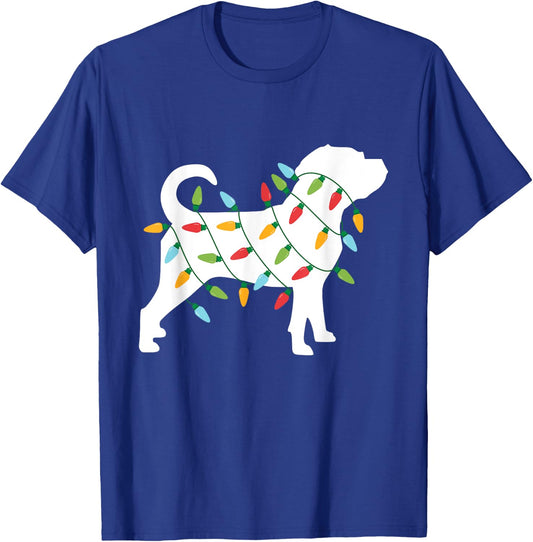 Christmas Lights Puggle T Shirt Cute Gifts for Dog Lovers Women Kids T-Shirt - T-Shirt | Royal