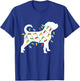 Christmas Lights Puggle T Shirt Cute Gifts for Dog Lovers Women Kids T-Shirt - T-Shirt | Royal