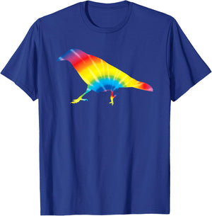 Tie Dye Crow Rainbow Print Raven Bird Hippie Peace Gift T-Shirt - T-Shirt | Royal
