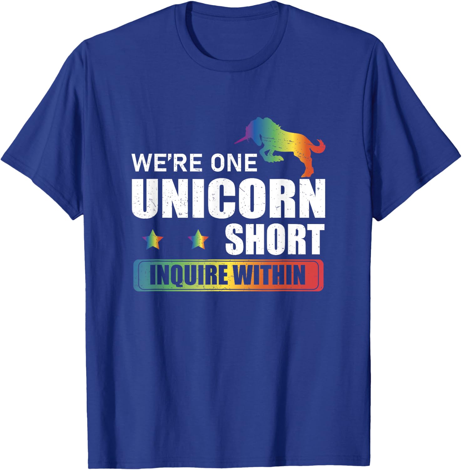 Inquire Within Funny Polyamory Unicorn Hunting A Poly Couple T-Shirt - T-Shirt | Royal