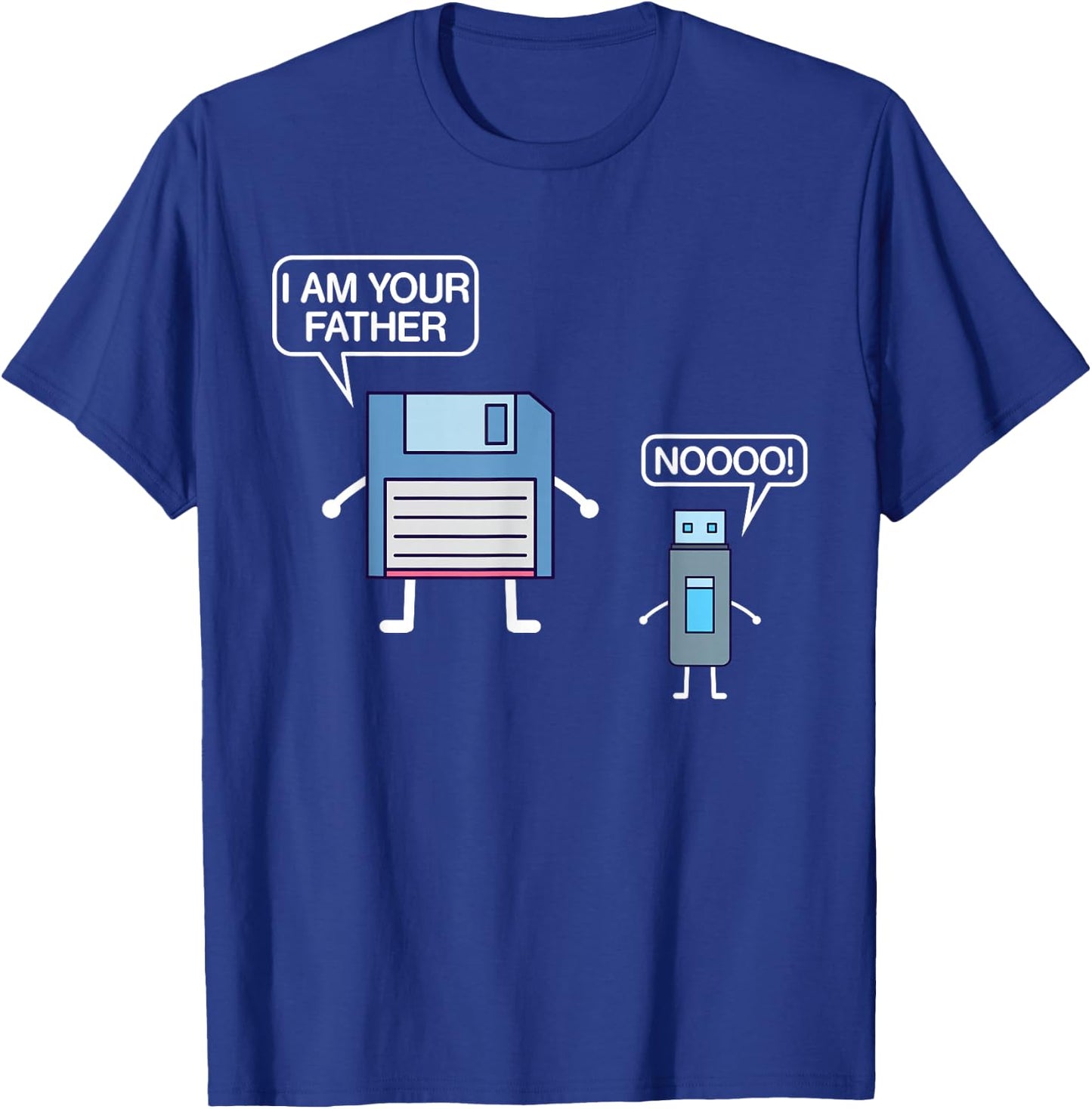 USB Floppy Disk I Am Your Father - Nerdy Computer Geek T-Shirt - T-Shirt | Royal