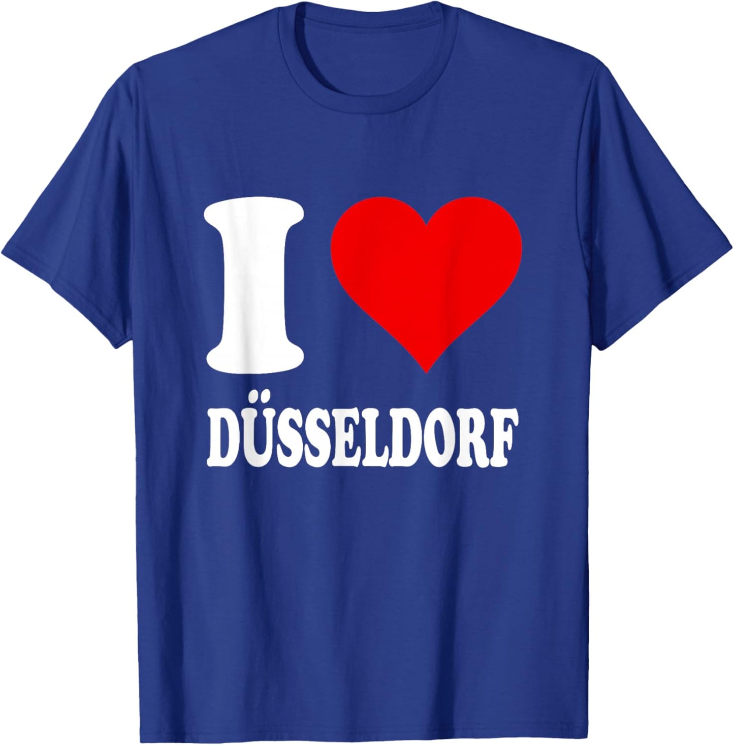 Red Heart I Love Düsseldorf T-Shirt - T-Shirt | Royal