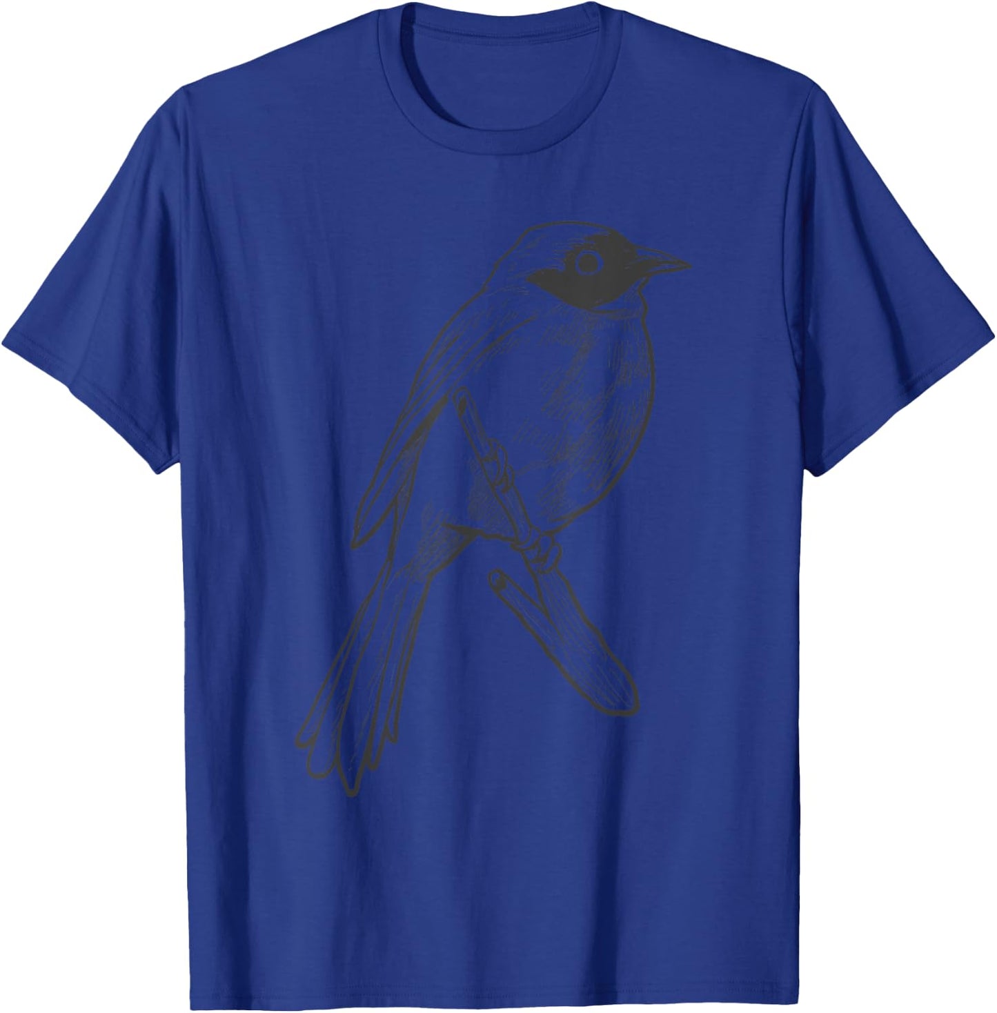 Vintage Birder Graphic Retro Chickadee Bird T-Shirt - T-Shirt | Royal