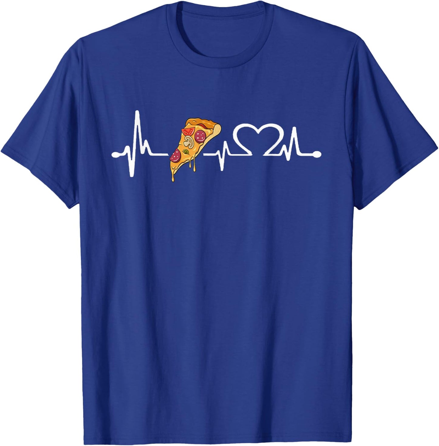 Love pizza women's heartbeat shirt, pizza lovers for girls T-Shirt - T-Shirt | Royal