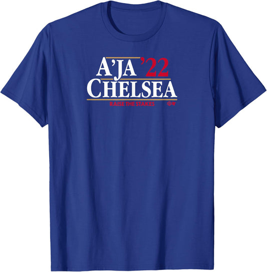 A'ja Wilson & Chelsea Gray '22 - Las Vegas Basketball T-Shirt - T-Shirt | Royal