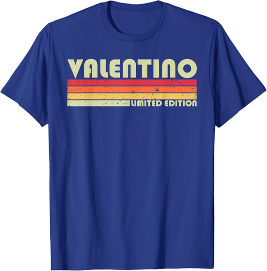 VALENTINO Name Personalized Funny Retro Vintage Birthday T-Shirt - T-Shirt | Royal