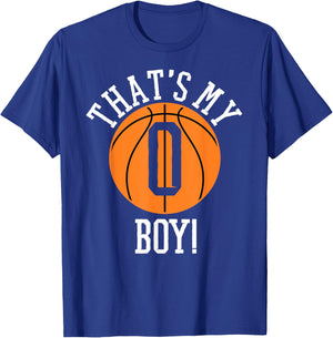 My Boy #0 Basketball Number 0 Jersey Basketball Mom Dad T-Shirt - T-Shirt | Royal