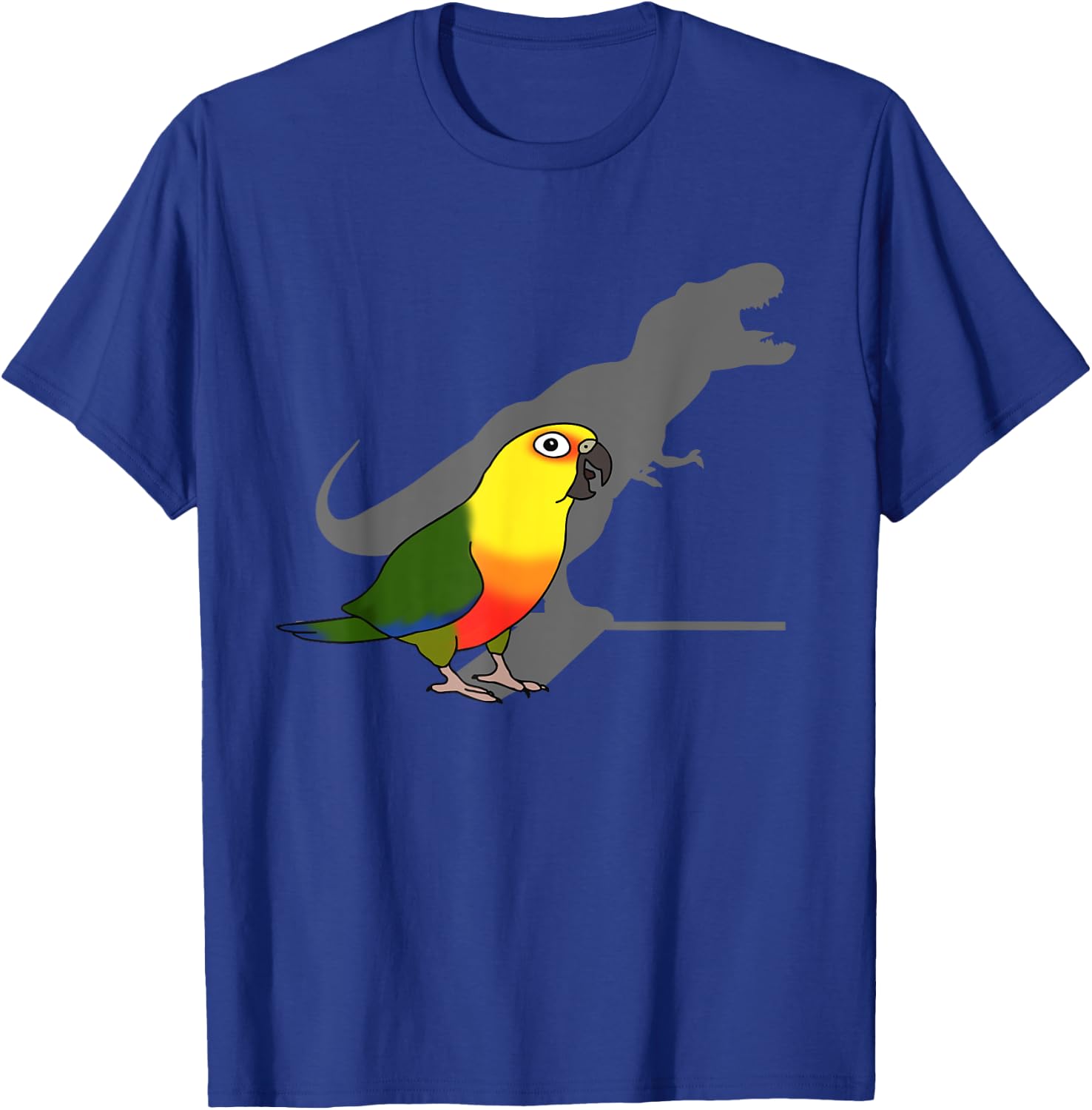 Birb Memes, Cute Dinosaur Parrot, Funny T-rex Jenday Conure T-Shirt - T-Shirt | Royal