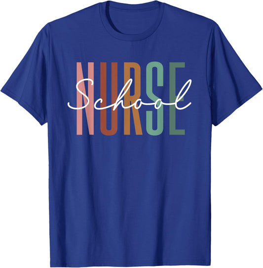 School Nurse Appreciation Nursing Nurse Day & Nurse Week T-Shirt - T-Shirt | Royal