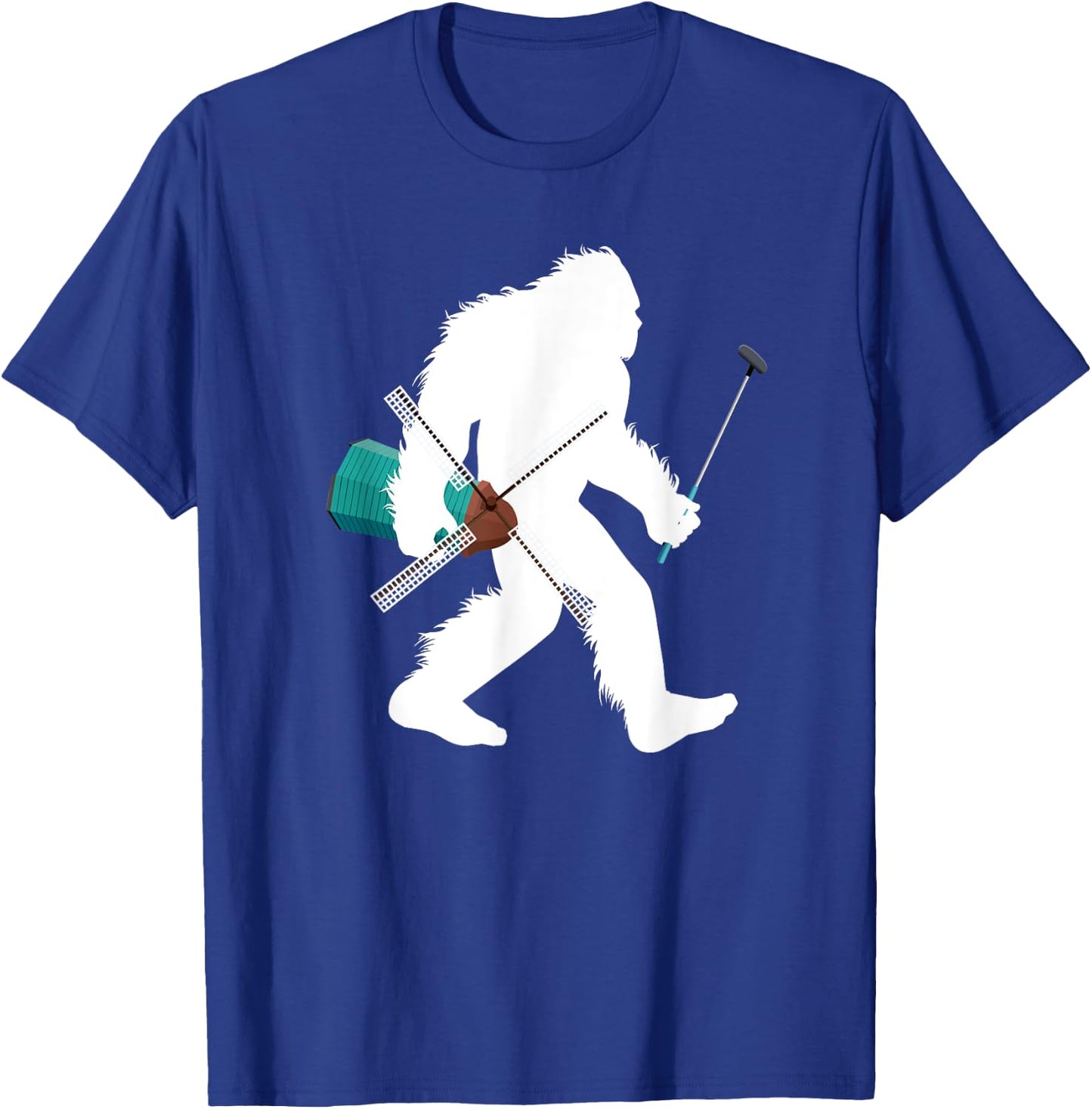 Bigfoot Mini Golf Cryptid Golfer Sasquatch Putt Putt Golfing T-Shirt - T-Shirt | Royal