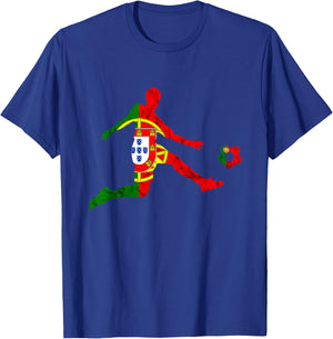 Portugal Soccer Futebol Portuguese Pride Portuguese Flag T-Shirt - T-Shirt | Royal