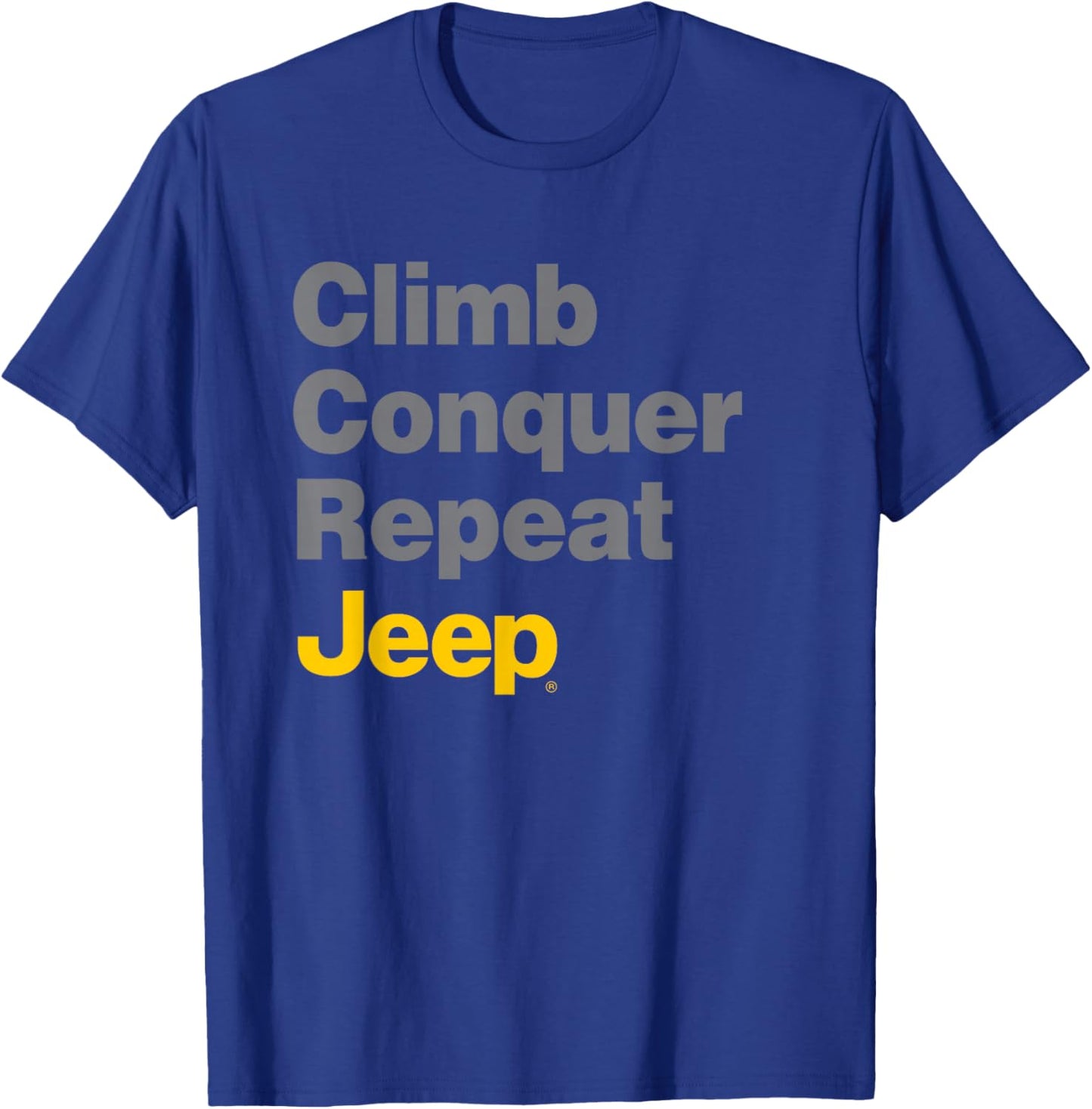 Jeep Climb Conquer Repeat T-Shirt - T-Shirt | Royal