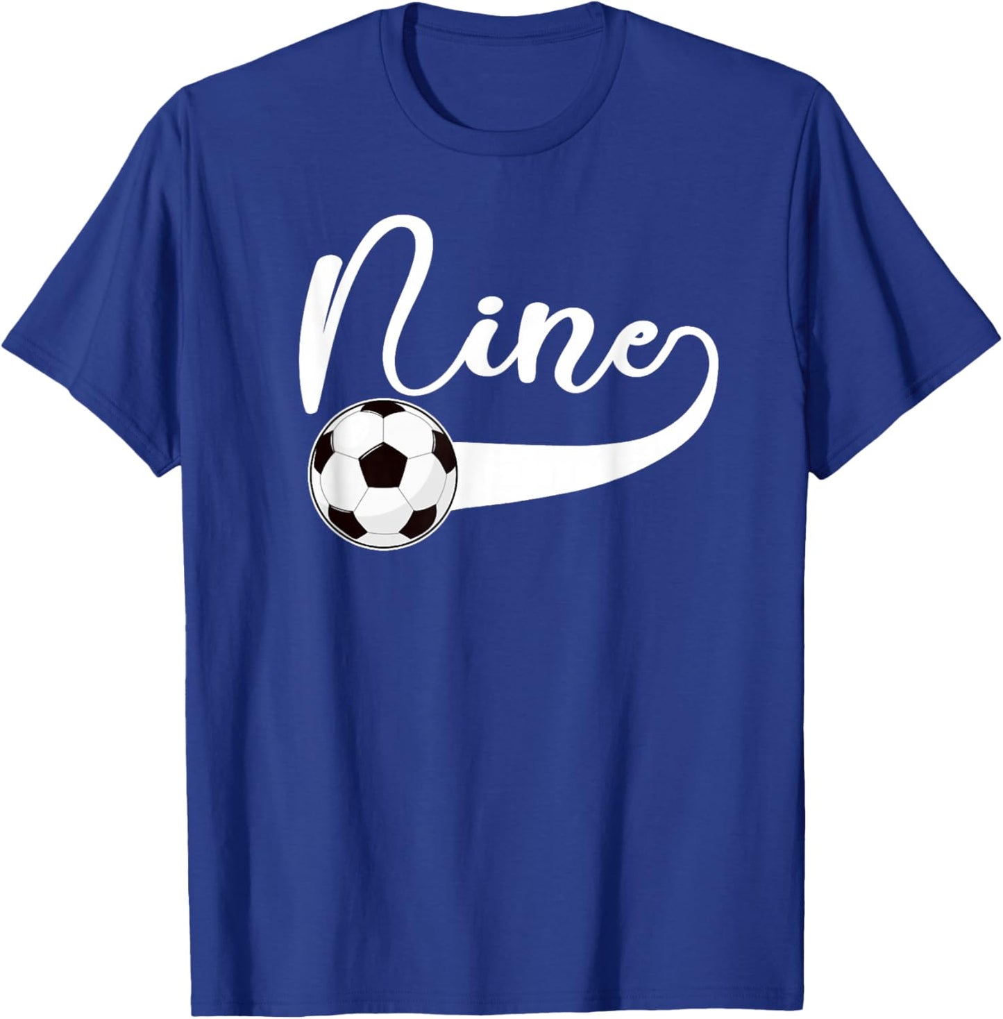 9th Birthday Party Soccer Boy 9 Year Old Soccer Player T-Shirt - T-Shirt | Royal