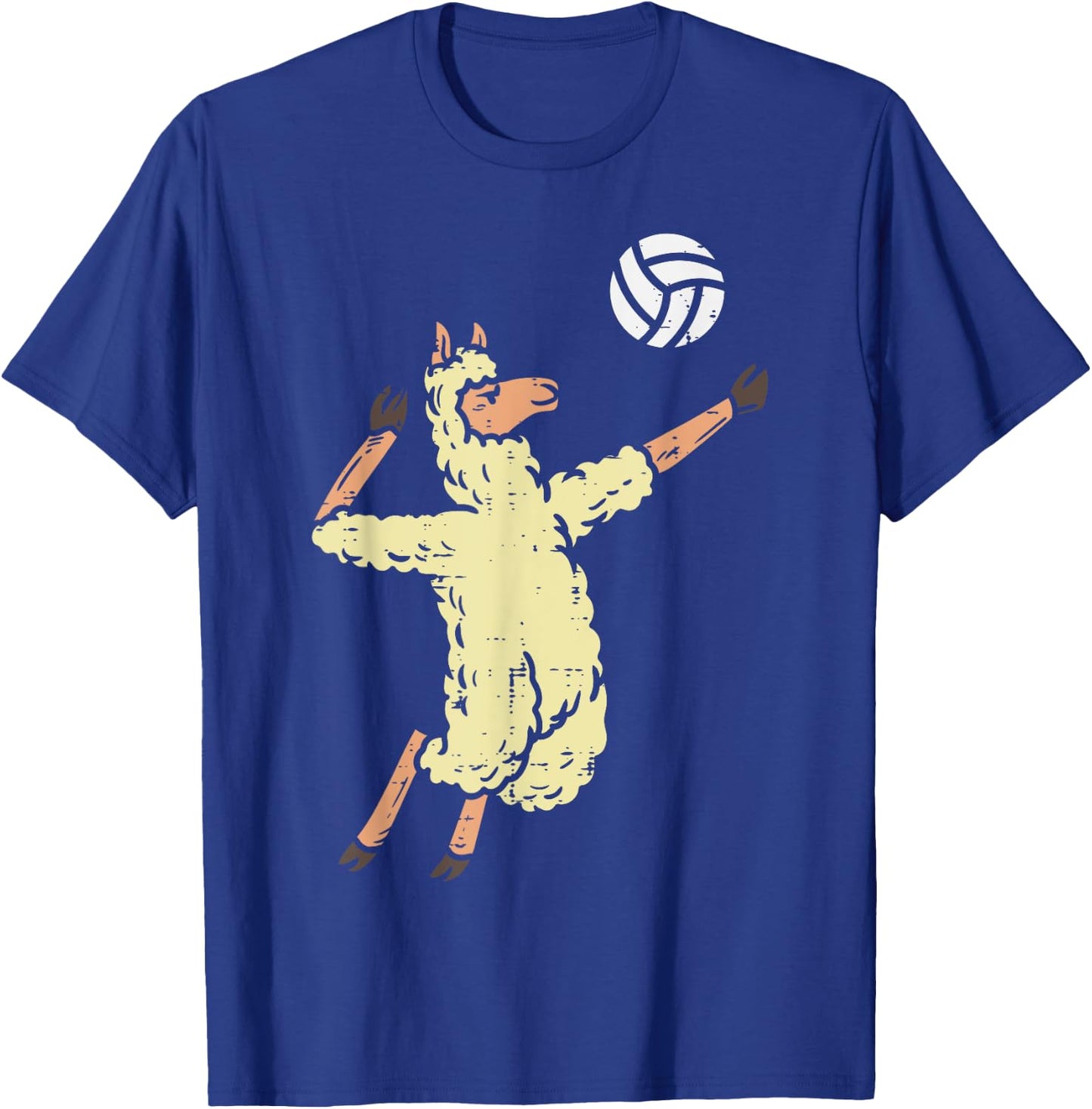 Llama Volleyball Alpaca Spike Serve Player Spiker Women Men T-Shirt - T-Shirt | Royal