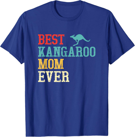 Kangaroo Mom Funny Women Girls Kids Kangaroo Animal T-Shirt - T-Shirt | Royal