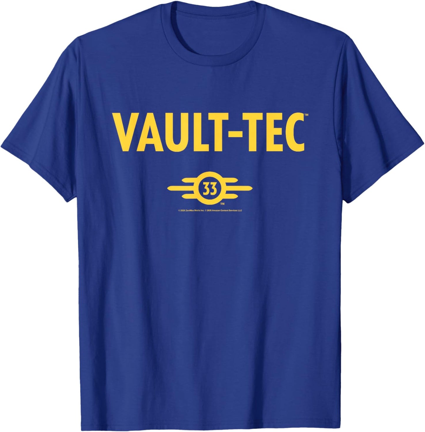 Fallout TV Series Vault-Tec 33 Logo Easy Costume Video Game T-Shirt - T-Shirt | Royal