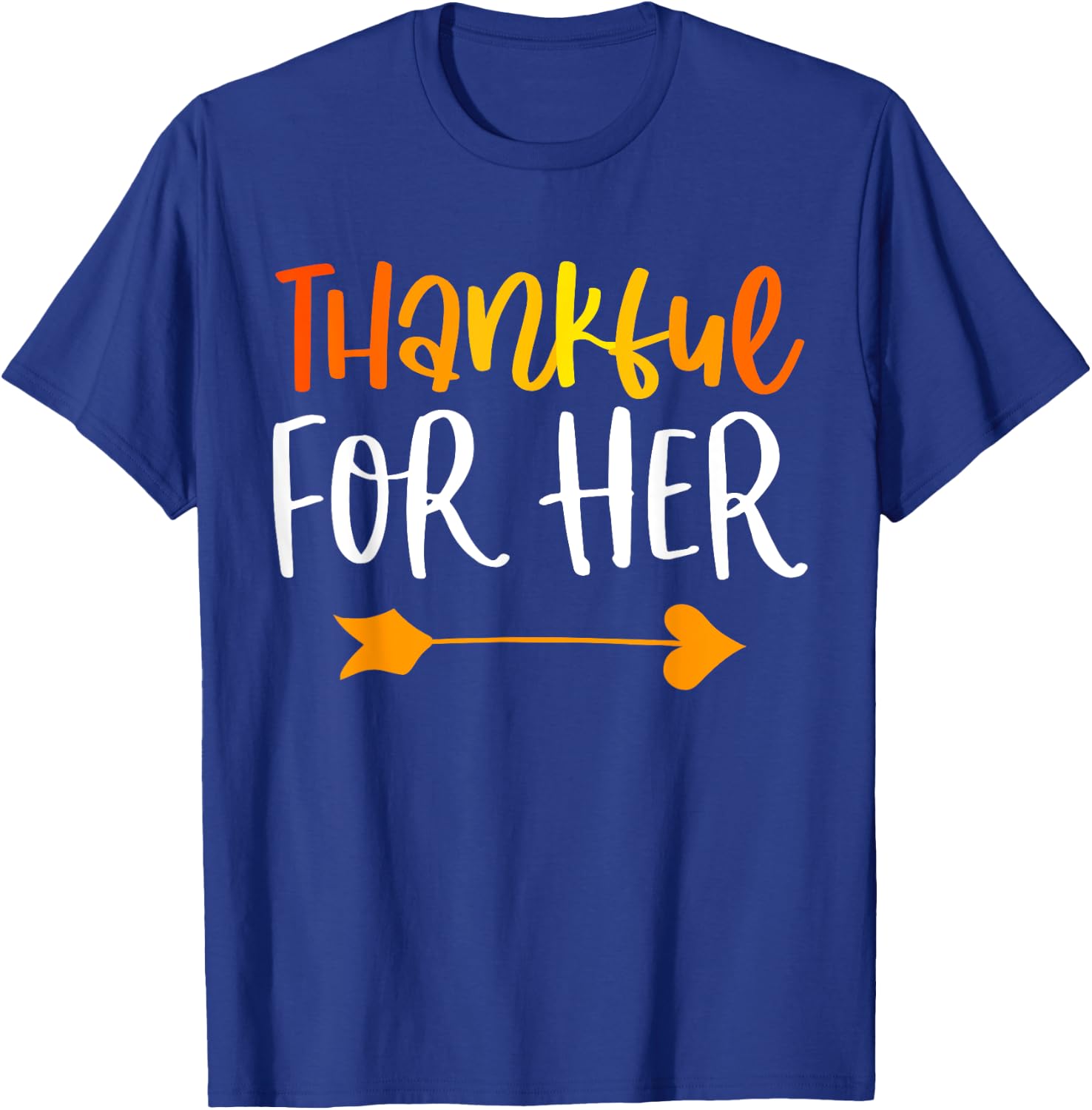 Thankful Man Matching Thanksgiving Couples Outfits T-Shirt - T-Shirt | Royal